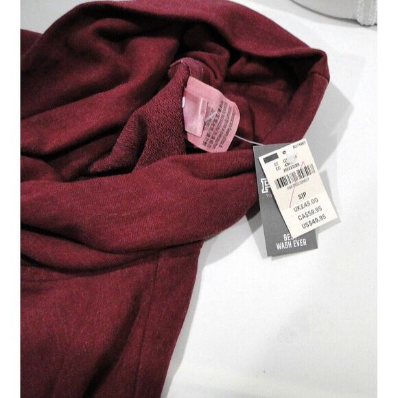 Victoria's Secret Pink Campus Cowl Neck Pullover Tunic Maroon Small New - Picture 5 of 6